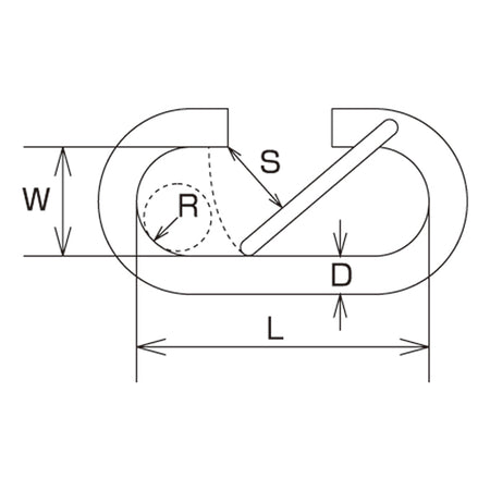 O型フック（ロープ用）