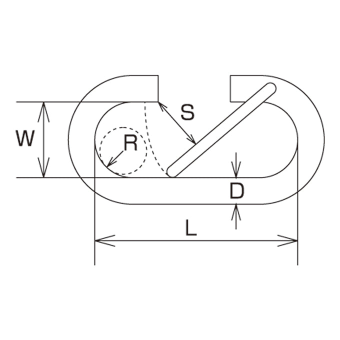 O型フック（ロープ用）