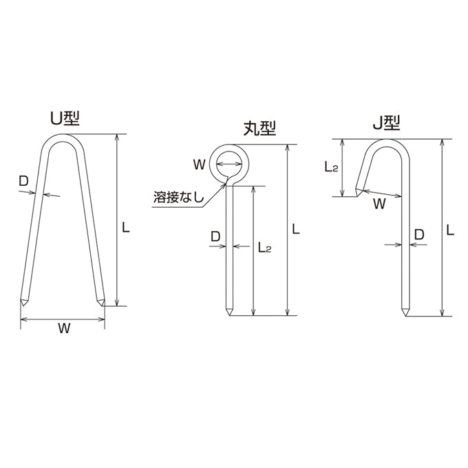 ロープ止め金具